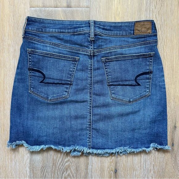 American Eagle Denim Super Stretch Mini Skirt Coastal Cowgirl - Size 10 - Picture 2 of 12